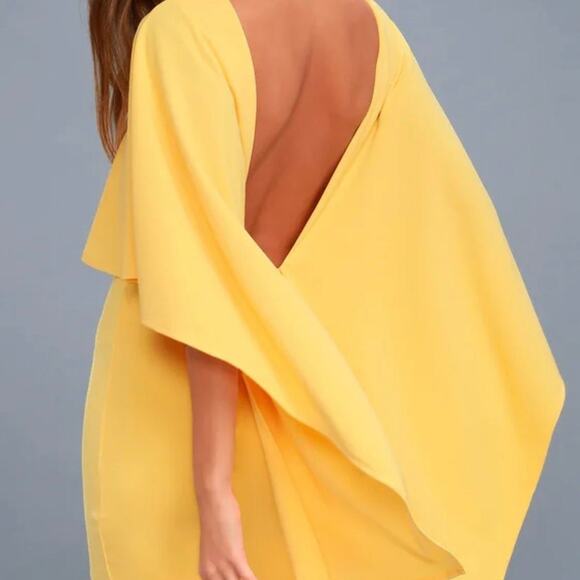 Lulus Best Is Yet to Come Yellow Backless Dress Small - Picture 3 of 7